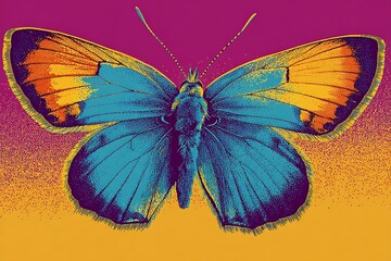 pop art style butterfly background
