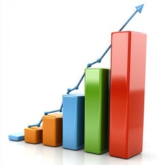 Colorful Graphs and Charts Illustrating Business Growth and Success in a Modern Design Aesthetic