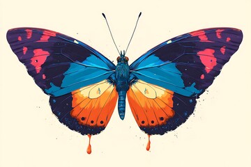 pop art style butterfly background
