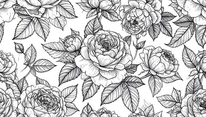 Floral sketch pattern