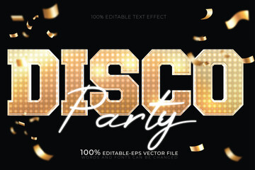 party gold text effect	
