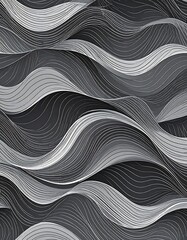 Flowing grey waves