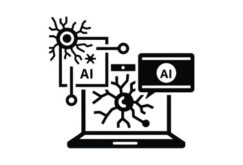 Vector illustration of artificial intelligence and neural network concept