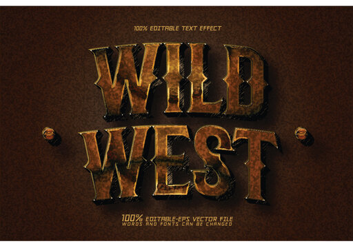 wild west rust effect editable text effect	
