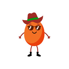 cartoon carissa fruit mascot character in funny an