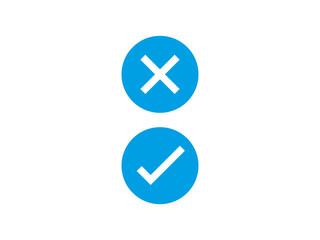 tick cross button icon