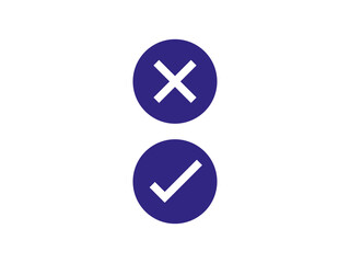 Obraz premium tick cross button icon