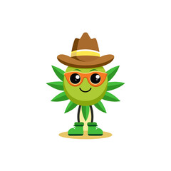 cartoon chickweed herb mascot character in funny a