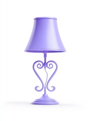 Obraz premium Lavender Purple Table Lamp with Ornate Metal Base