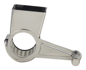 Stainless steel rotating handle  cut out isolated transparent background