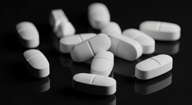 Pills on a dark surface showing pharmaceutical healthcare solutions