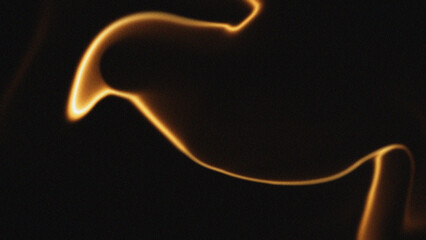 Abstract glowing orange flame trails against a dark background