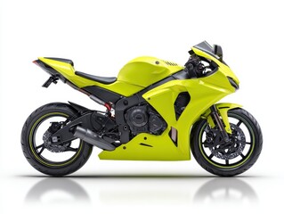 Fototapeta premium Lime Green Sportbike Studio Shot