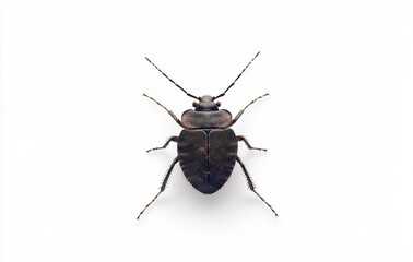 Close-Up of Beetle on White Background