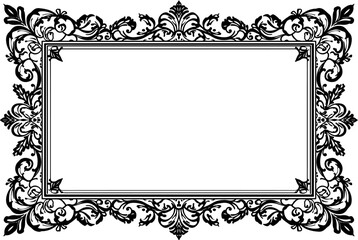 vintage frame with floral ornament, frame, border, vintage, ornament, design, floral, decoration, pattern, vector, illustration, flower, ornate, art, black, element, decor, silhouette, decorative, swi