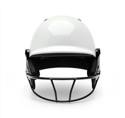 White American Football Helmet Front View