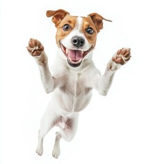 Playful Jack Russell Terrier Jumping Happily