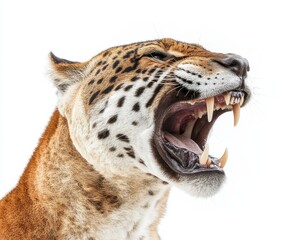 Roaring Hybrid Animal Close-up Portrait