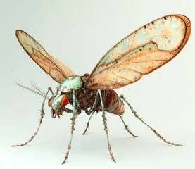 Stylized Insect with Intricate Metallic Details