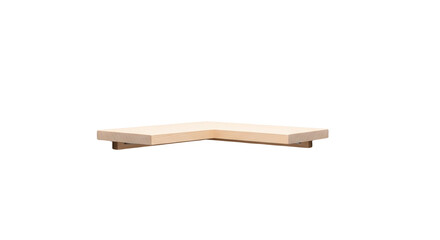 Obraz premium Corner shelf made of light wood against a for home decor