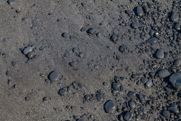 Black Sand Beach, Waiʻānapanapa State Park.  Hana, Maui, Hawaii. Hana Volcanics / Lava flow.  Haleakalā / East Maui Volcano, is a shield volcano. Basalt