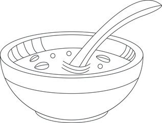 vector illustration of a bowl of soup
