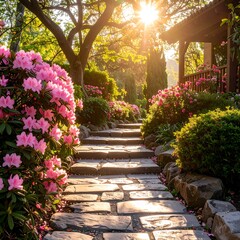 Garden path to sunlight