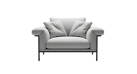 red armchair isolated on white