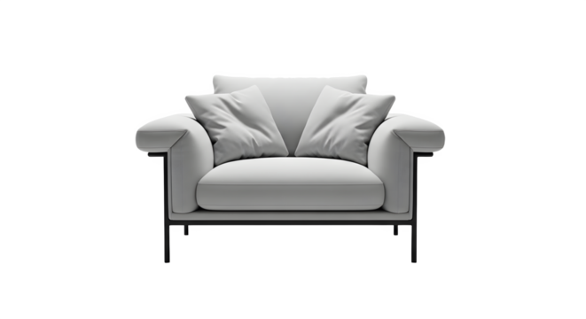 red armchair isolated on white