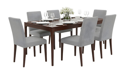 Fototapeta premium table and chairs on white
