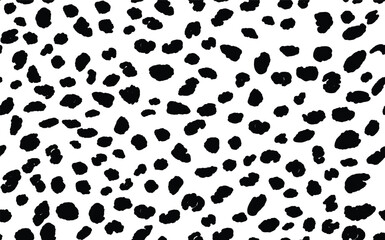 Abstract modern leopard seamless pattern. Animals trendy background. Black and white decorative vector illustration for print, card, postcard, fabric, textile. Modern ornament of stylized skin.