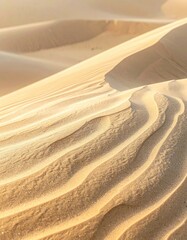 Desert dunes with rippled sand texture