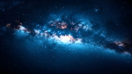 A breathtaking view of the milky way shimmers with countless stars across the cosmic darkness.