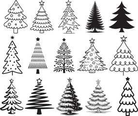 Obraz premium Christmas Tree Svg Bundle 