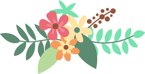 Colorful floral bouquet vector