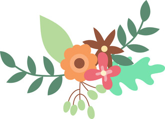 Colorful floral bouquet vector