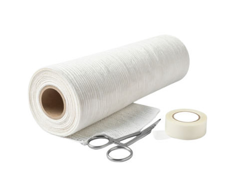Medical Compression Wrap Bandage on Clinical Surface