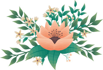 Colorful floral bouquet vector