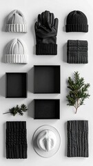 Organized black & white arrangement