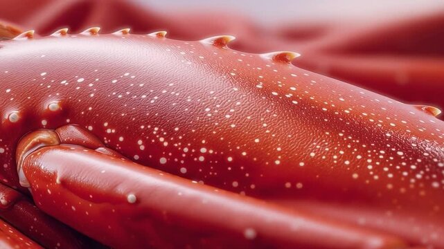Lobster Shell Texture in Coral Red with Natural Bumpy Surface