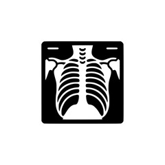 Vector art of rib cage xray icon