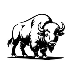 Vector art of bison