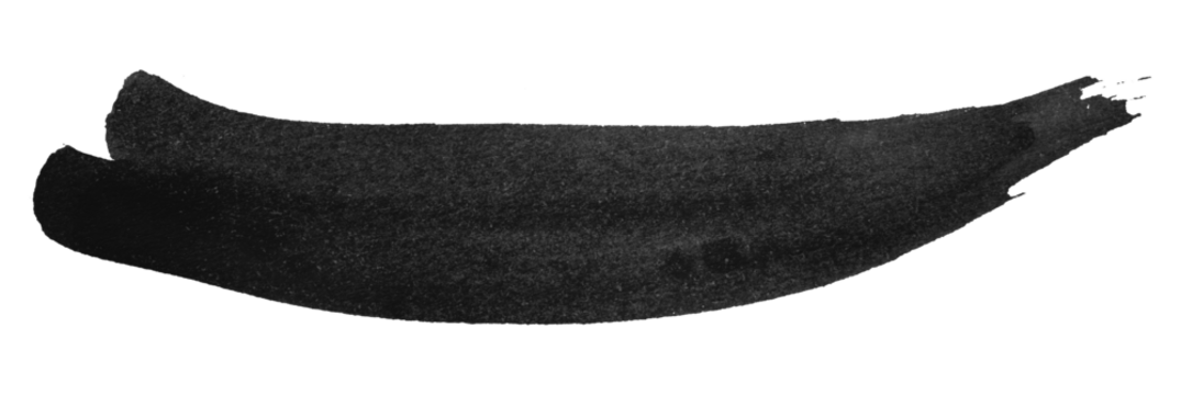 black watercolor background. Artistic hand paint. Isolated on transparent background.