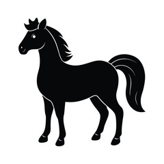 black horse vector illustration