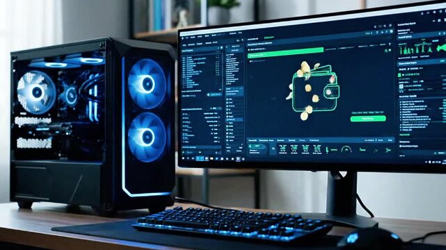 Cryptocurrency Wallet Development on High-Performance Desktop Computer