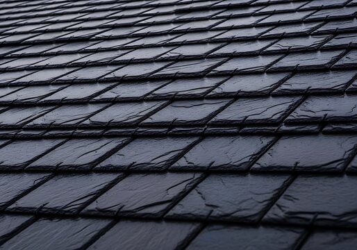 Dark textured roofing tiles creating a repetitive pattern background