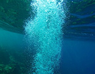 Underwater bubbles rising