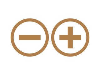 Obraz premium plus minus button icon