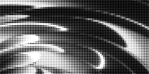Dot white black pattern gradient texture background. Abstract pop art halftone and retro style.