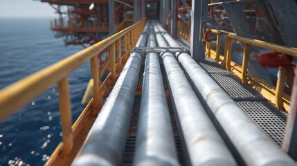Gas pipes for the oil industry. a clean pipeline for renewable energy production. pipeline for gas or oil, pure hydrogen gas for the production of env